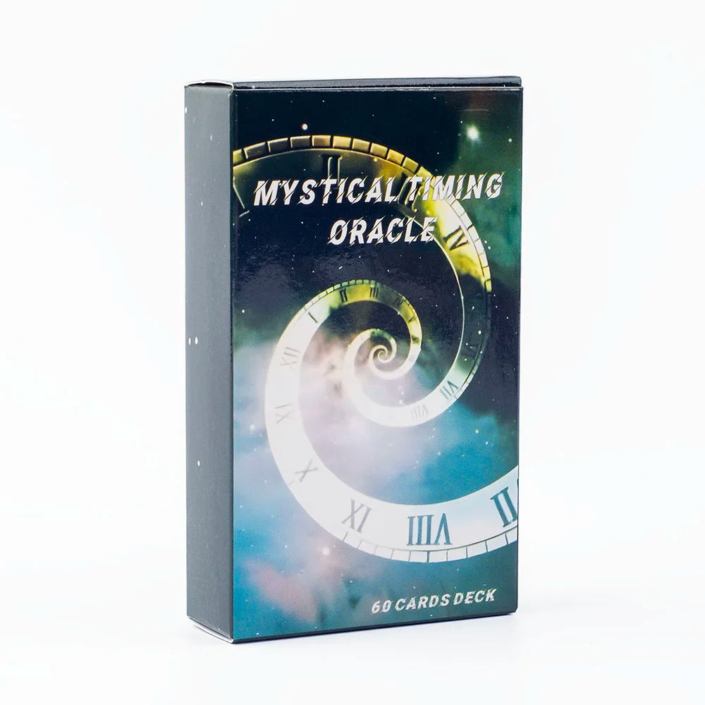 Mystical Timing Oracle – 60-Card Twin Flame and Cosmic Tarot Deck (10.3x6 cm) for Time Frame Divination and Family Board Games