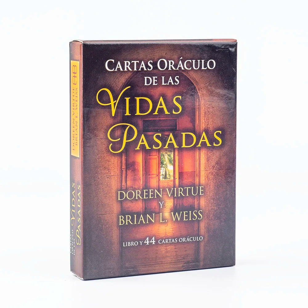 💗 Past Life Oracle Cards – 44-Card Spanish Tarot Deck for Divination & Fortune Telling
