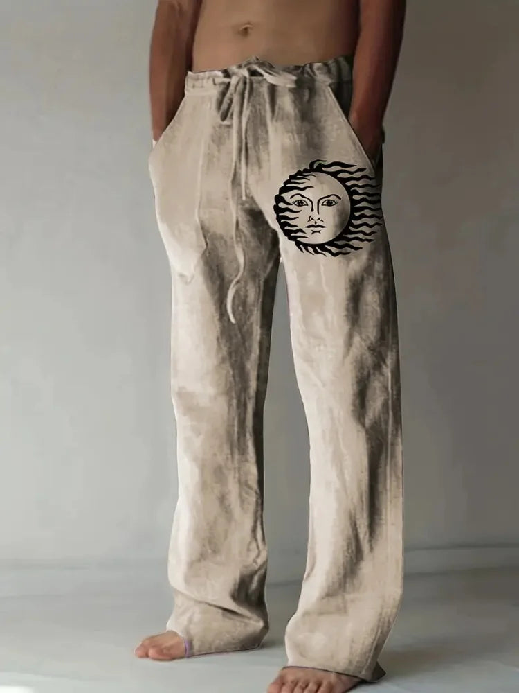 🧭 The Navigational Heritage: Premium Men’s Vintage Compass Trousers – High-Definition 3D Retro Map Graphic Print, Harajuku-Inspired High-Waist Fit, and Sophisticated Straight-Leg Streetwear Drawstring Pants D81PZX252111544518