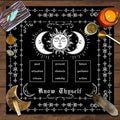 🃏 Mandala Tree of Life Tarot Tablecloth – Sea Velvet Square Butterfly Altar Cloth for Tarot Readings, Terrace Dining & Multi-Purpose Mystic Decor 039