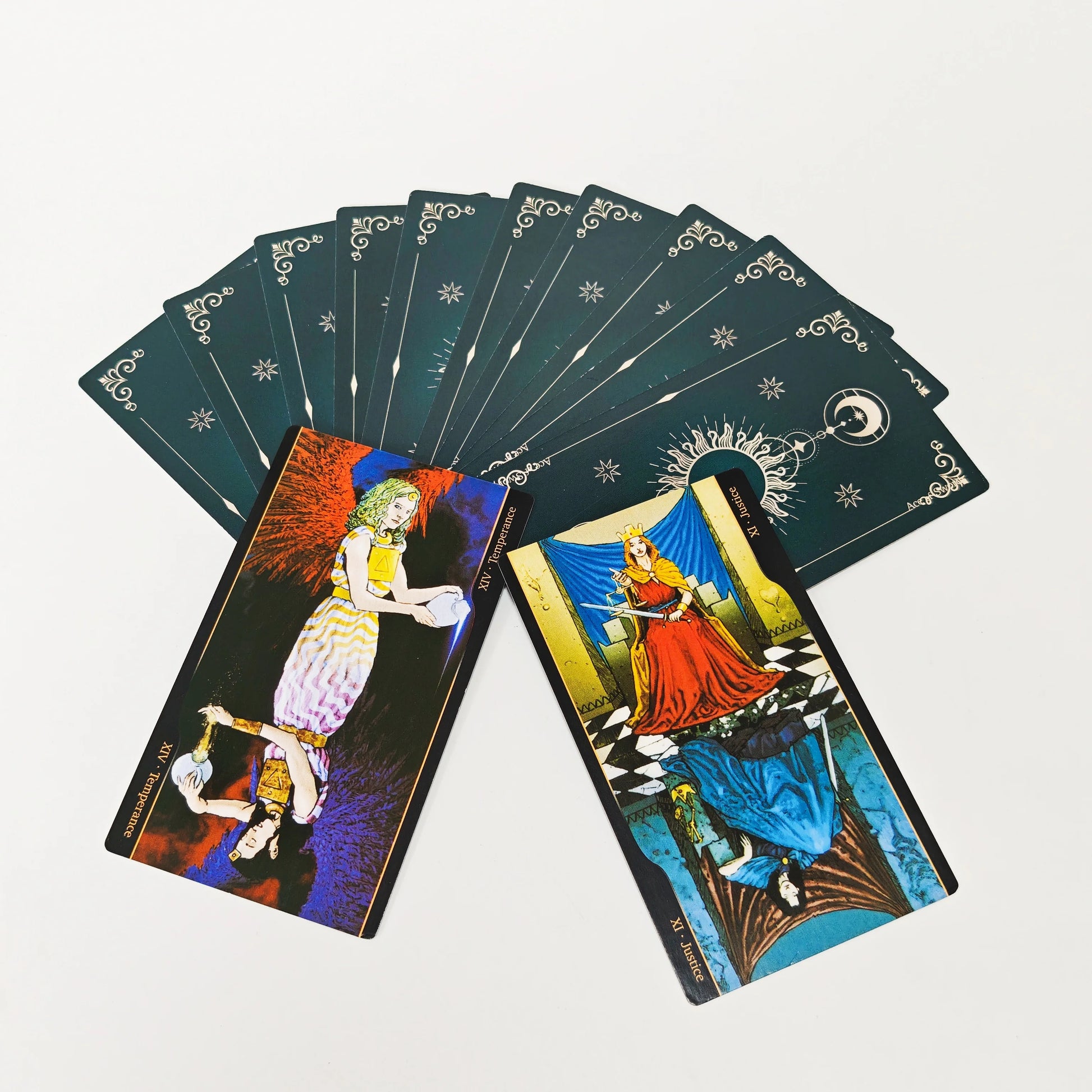 ⚔️ Oppositions Tarot Deck – 78 Cards | Rider Waite Inspired | Compact 12x7 cm | Rigid Storage Box | Beginner Friendly Guidebook Included