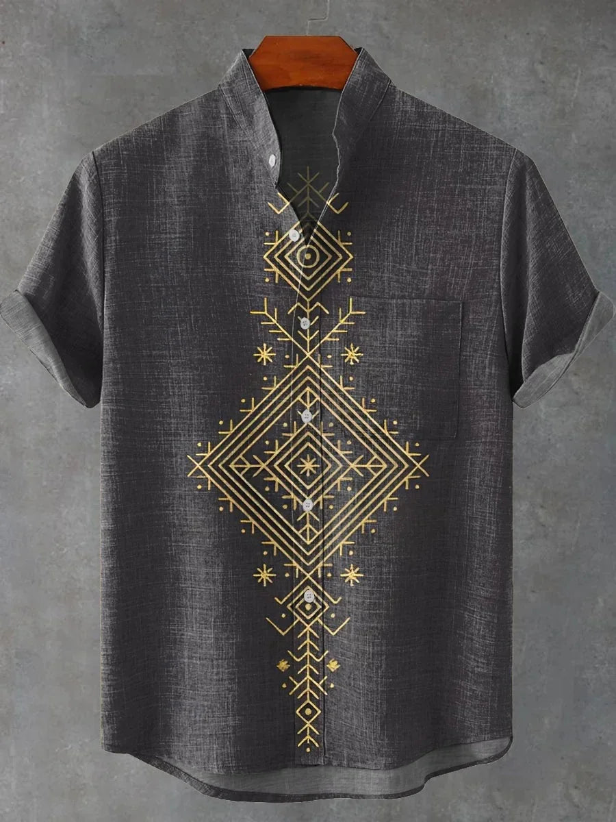 🏙️ The Urban Vintage Masterpiece: Premium Men's Casual Short-Sleeve Shirt – High-Definition Retro Graphic Print, Ultra-Breathable City-Luxe Fabric, and Modern-Fit Fashion Silhouette (Fast Delivery Edition) ZS1912