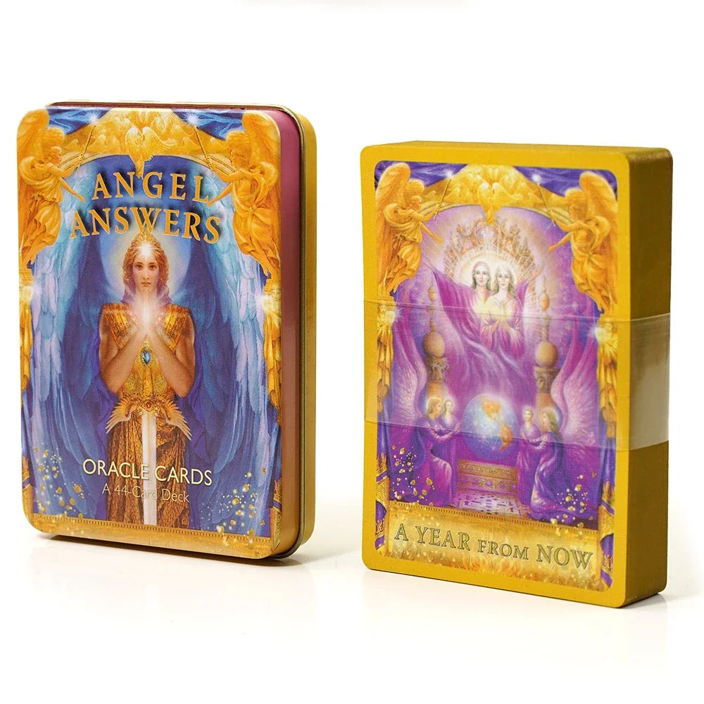 🌙 Moon Compass Tarot Deck – 78 Cards | Gilded Edge | Tin Box | Oracle & Tarot Game | English Edition with Paper Guidebook Clear