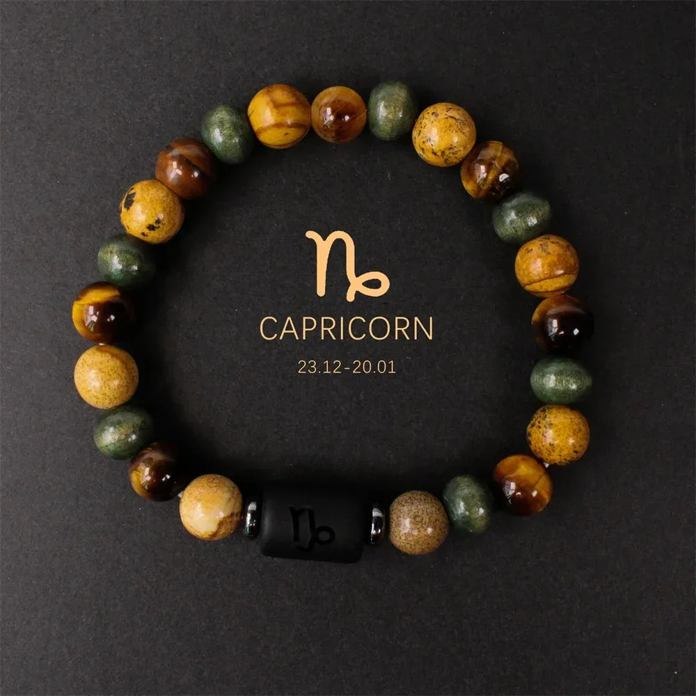 ✨ Boho Natural Stone Tiger’s Eye Bracelet – Unisex Jewelry for Women & Men – Unique Birthday & Christmas Gift for Boyfriend brownish yellow