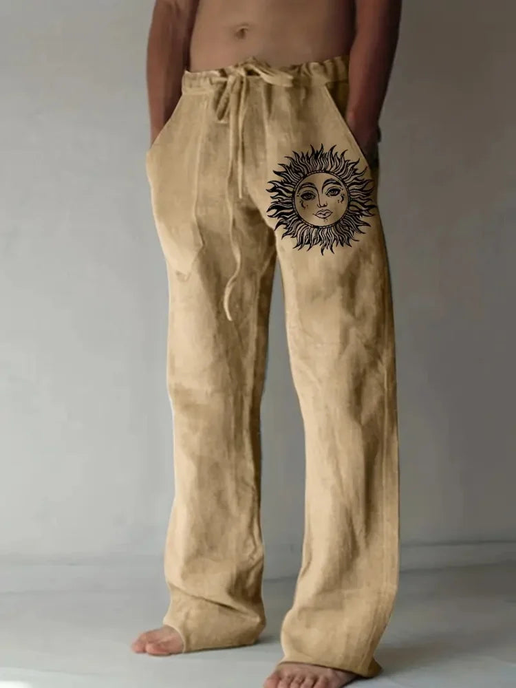 🧭 The Navigational Heritage: Premium Men’s Vintage Compass Trousers – High-Definition 3D Retro Map Graphic Print, Harajuku-Inspired High-Waist Fit, and Sophisticated Straight-Leg Streetwear Drawstring Pants D81PZX25211154453