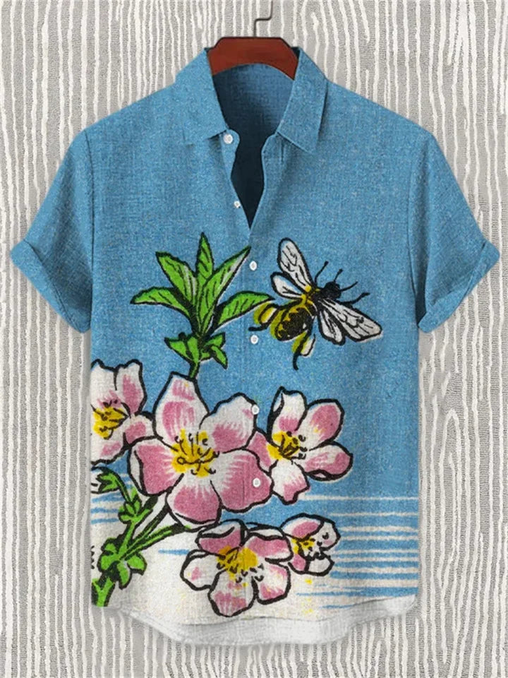 🏝️ The Tropical Flora Masterpiece: Premium Men’s Hawaiian Shirt – High-Definition Botanical Graphic Print, Ultra-Breathable Cooling Fabric, and Sophisticated Modern-Fit Holiday Button-Down