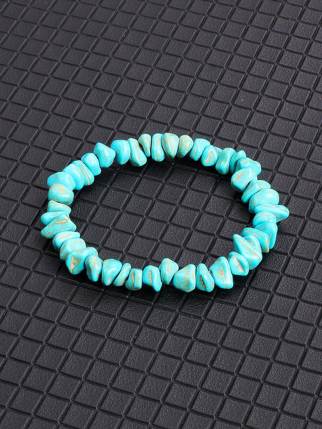 ✨ Natural Gold Color Obsidian Crushed Stone Beads Bracelet – Protection & Deep Grounding Energy Jewelry 5Turquoise