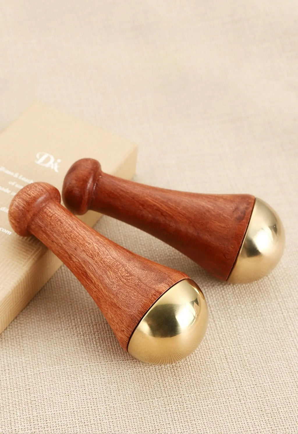 Guasha Massage Tool Face Gua Sha Face Copper Wood Scraping Stick Kansa Hammer for Face and Foot Massage﻿