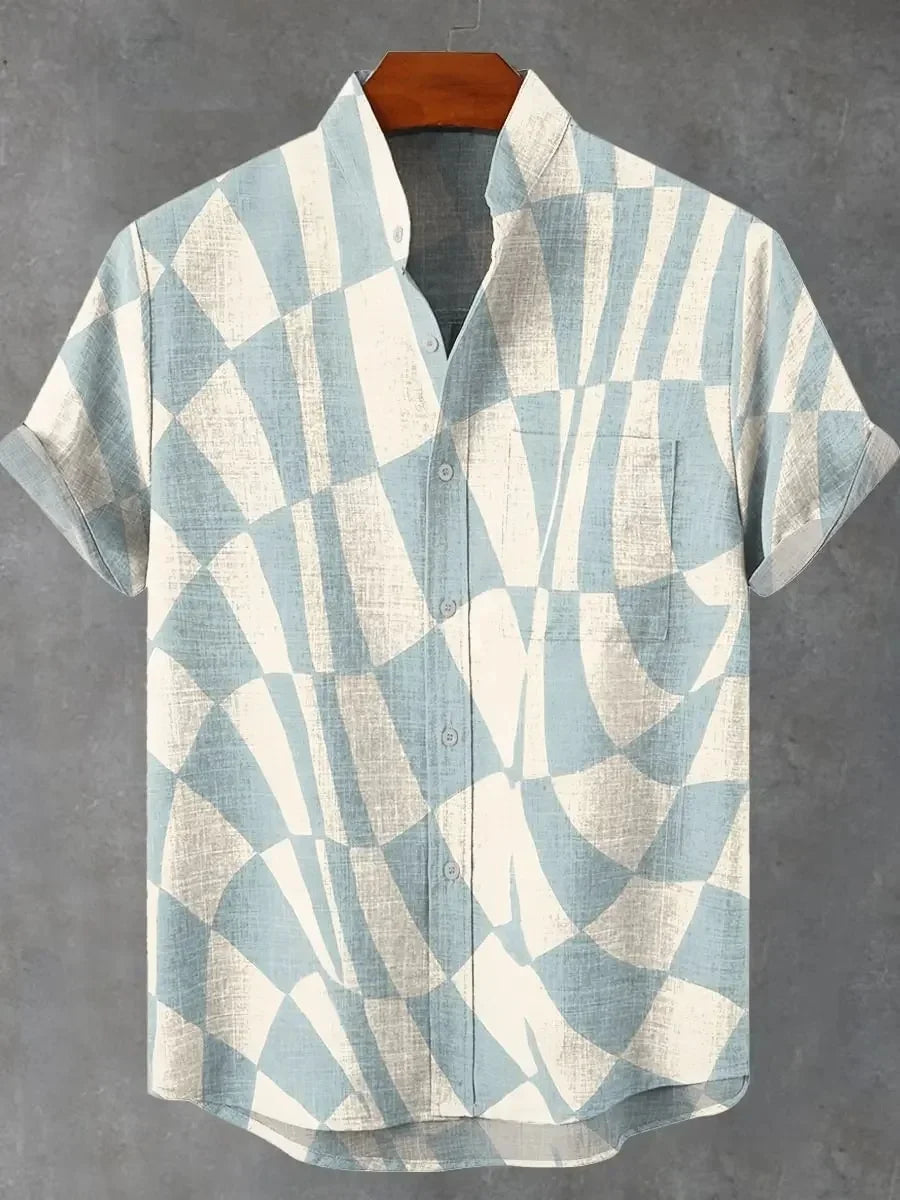 🎉 The Chromatic Horizon 3D Masterpiece: Best-Selling Men's Designer Hawaiian Shirt – High-Definition Multi-Color Print, Breathable Premium Linen-Blend, and Sophisticated Outdoor Party Silhouette DXYM-OL14