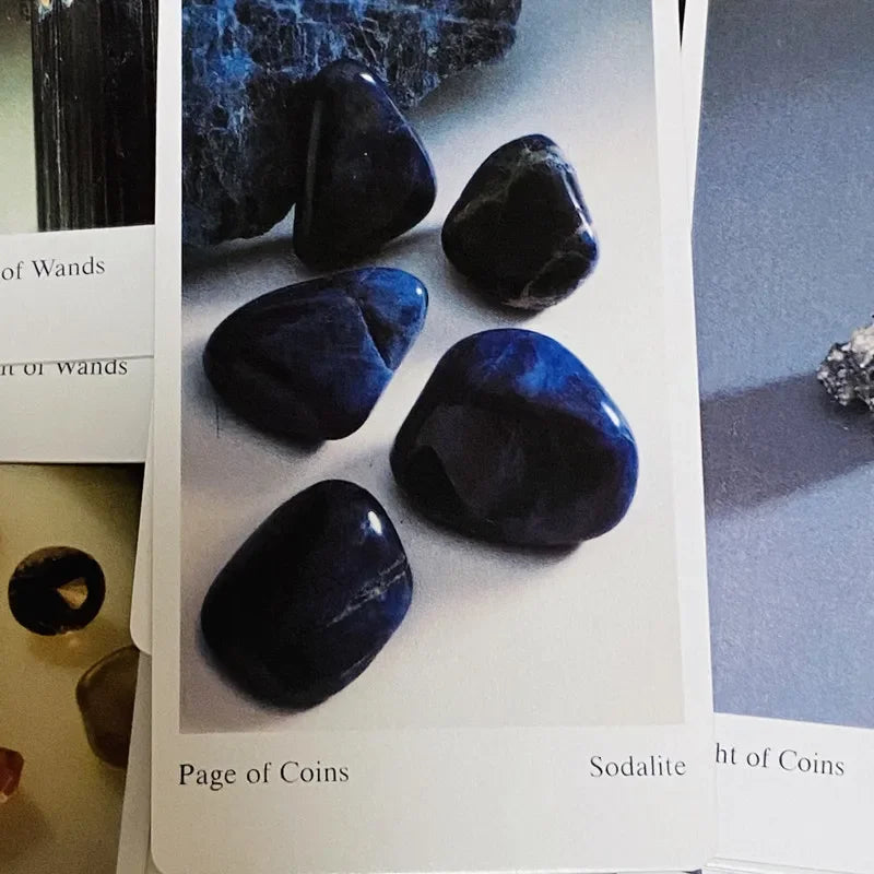 🔮 The Tarot of Gemstones and Crystals – 78-Card Deck with Instruction Booklet, Featuring Photographs of Nature’s Most Beautiful Crystals and Stones, Perfect for Intuitive Divination and Spiritual Connection