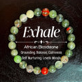 ✨ Bohemian Style Calm Mind Bracelet – African Blood Stone Crystal Jewelry for Men and Women – Daily Wear & Holiday Blessings 18cm