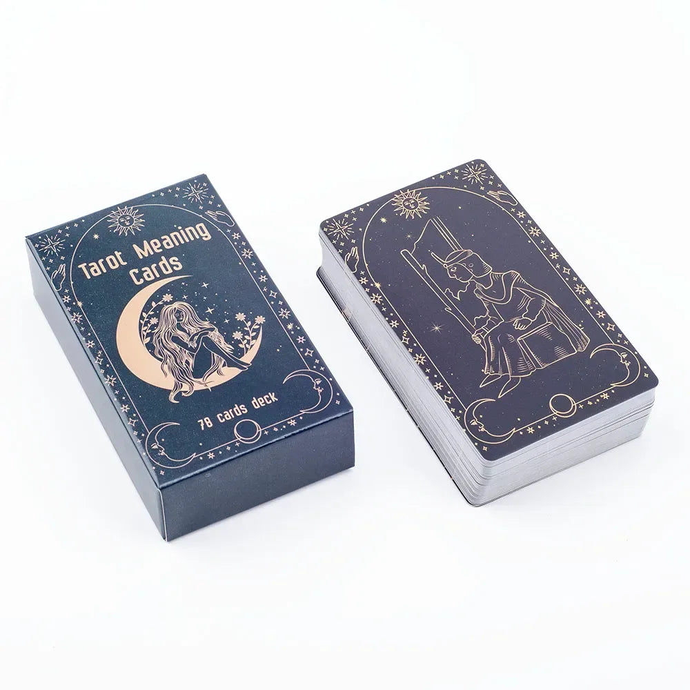 Meaning Tarot Cards for Fortune Telling - 78 Card English Deck for Beginners & Board Games - Ideal Tarot Cards for Beginners
