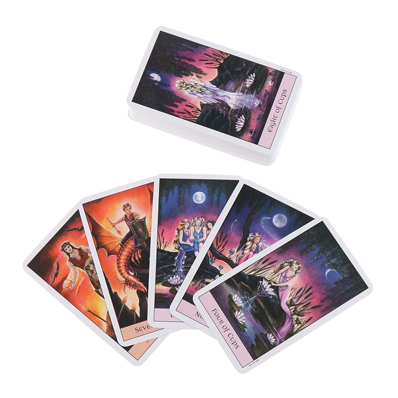 💎 Crystal Visions Tarot Deck – 78 Cards + Unknown Card | Classic Rider-Waite Symbolism with Ethereal Art | Guidebook Included | Divination & Party Board Game