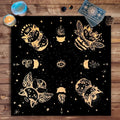 🃏 Mandala Tree of Life Tarot Tablecloth – Sea Velvet Square Butterfly Altar Cloth for Tarot Readings, Terrace Dining & Multi-Purpose Mystic Decor 035