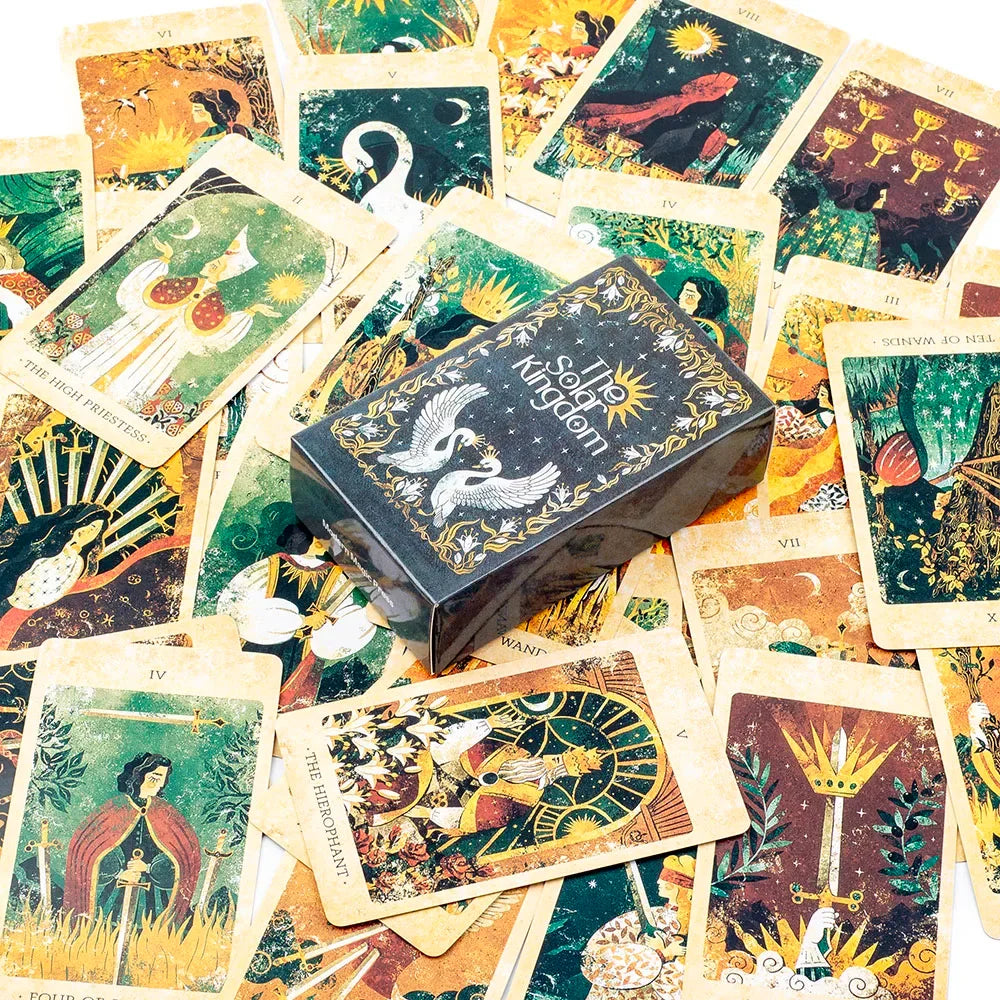 The Solar Kingdom Tarot Deck – 78 Card Oracle Set for Divination and Board Games