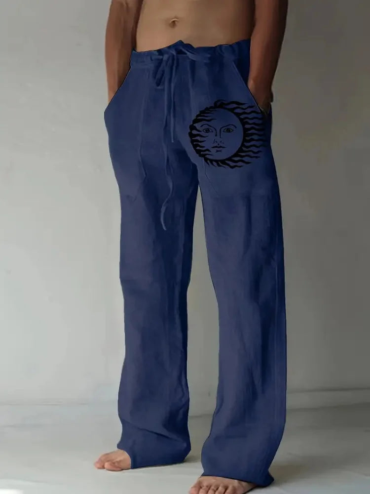🧭 The Navigational Heritage: Premium Men’s Vintage Compass Trousers – High-Definition 3D Retro Map Graphic Print, Harajuku-Inspired High-Waist Fit, and Sophisticated Straight-Leg Streetwear Drawstring Pants D81PZX252111544522