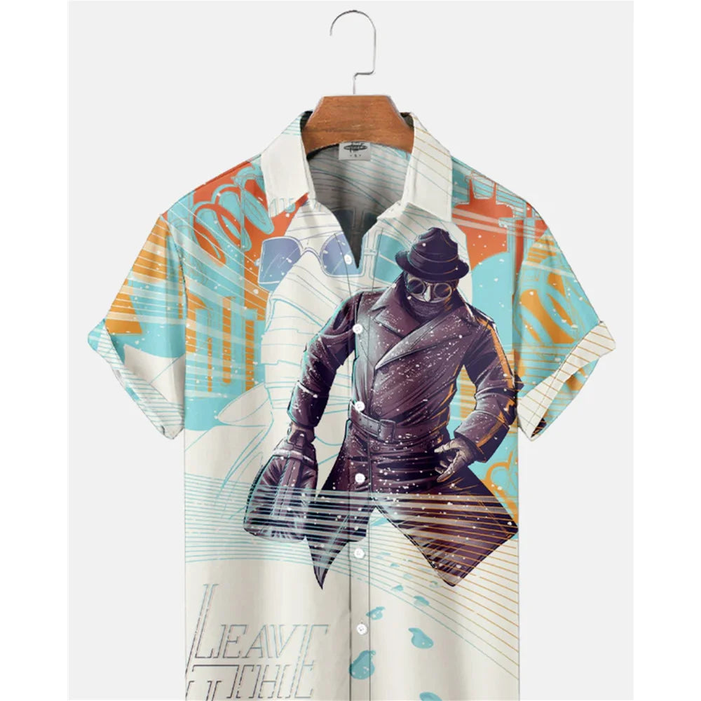 ✨ The Timeless Icon Edition: Premium Men’s Retro Character Graphic Shirt – High-Definition Vintage Animation Art, Couples' Matching Halloween Style, Breathable Quick-Dry Hawaiian Beach Shirt, and Sophisticated Urban-Holiday Short-Sleeve (XS-5XL) CS2024TGBA2786