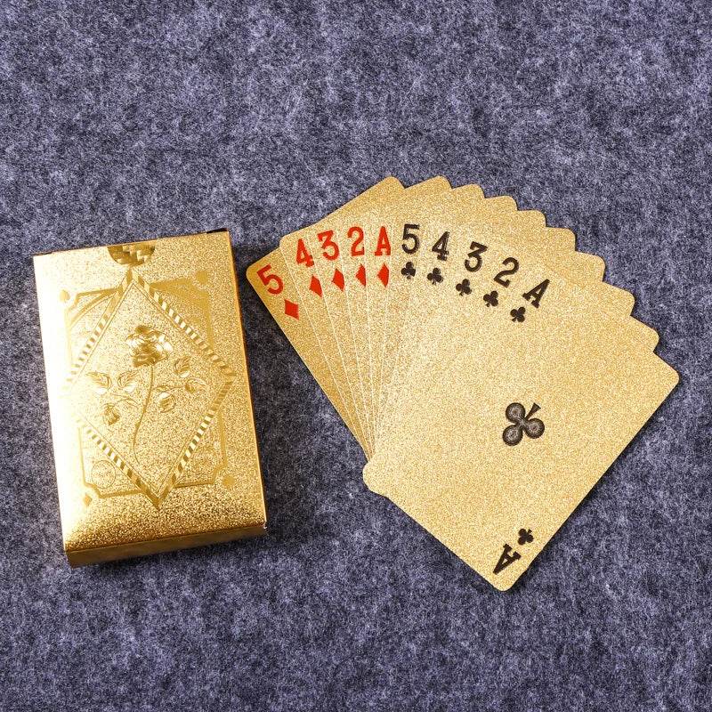 Multi-Style Color Playing Card Set - Waterproof Thai Poker Cards for Board Games, Perfect for Magic & More! Golden Rose