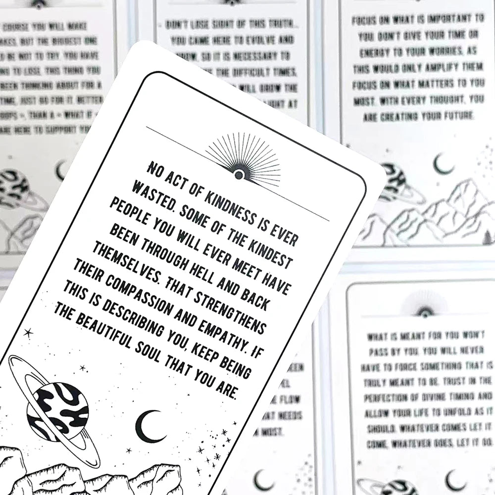 Messages From The Universe Oracle Deck – 54 Cards English Edition for Fate Divination & Family Party Games