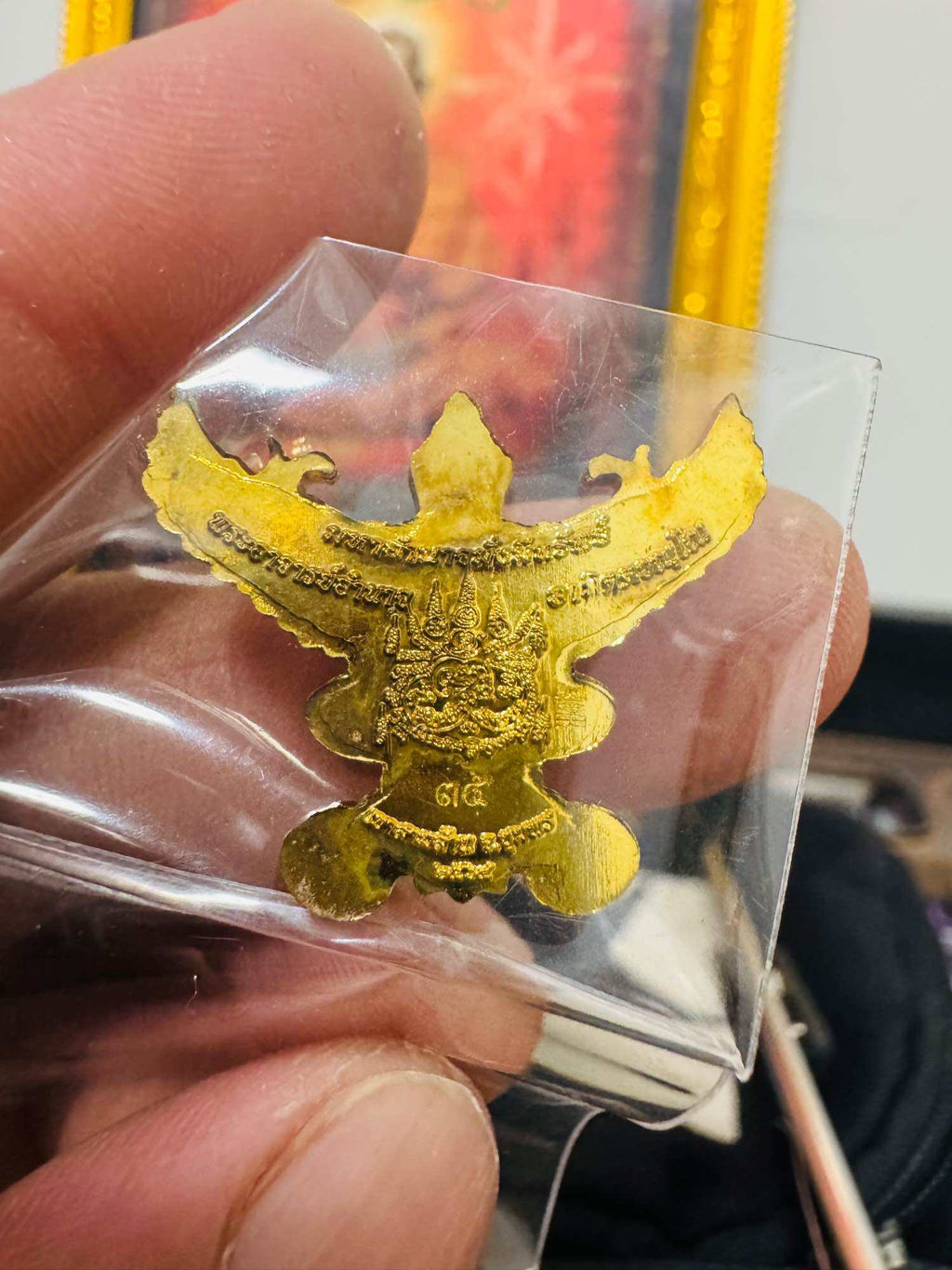 ⚡ Unleash Supreme Power and Abundance with the Phaya Krut Maha Amnat Mang Mee Sap﻿ – Divine Black Rhodium Gold Amulet by Phra Ajarn Amnat, Chumphon! ⚡