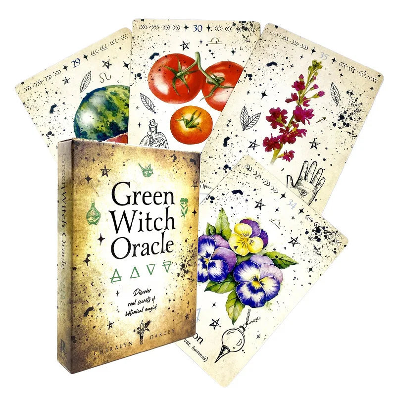 The Green Witch’s Oracle Deck – 50 Cards with Natural Magic Wisdom, English Edition for Divination & Spiritual Growth