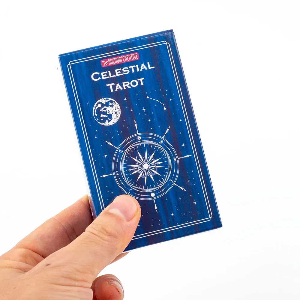 ✨ Celestial Tarot Deck – 78 Cards | Cosmic & Mystical Divination Deck | Zodiac & Astrology Inspired | Compact 10.3 x 6 cm Size | Board Game & Meditation Use | English Guidebook Included