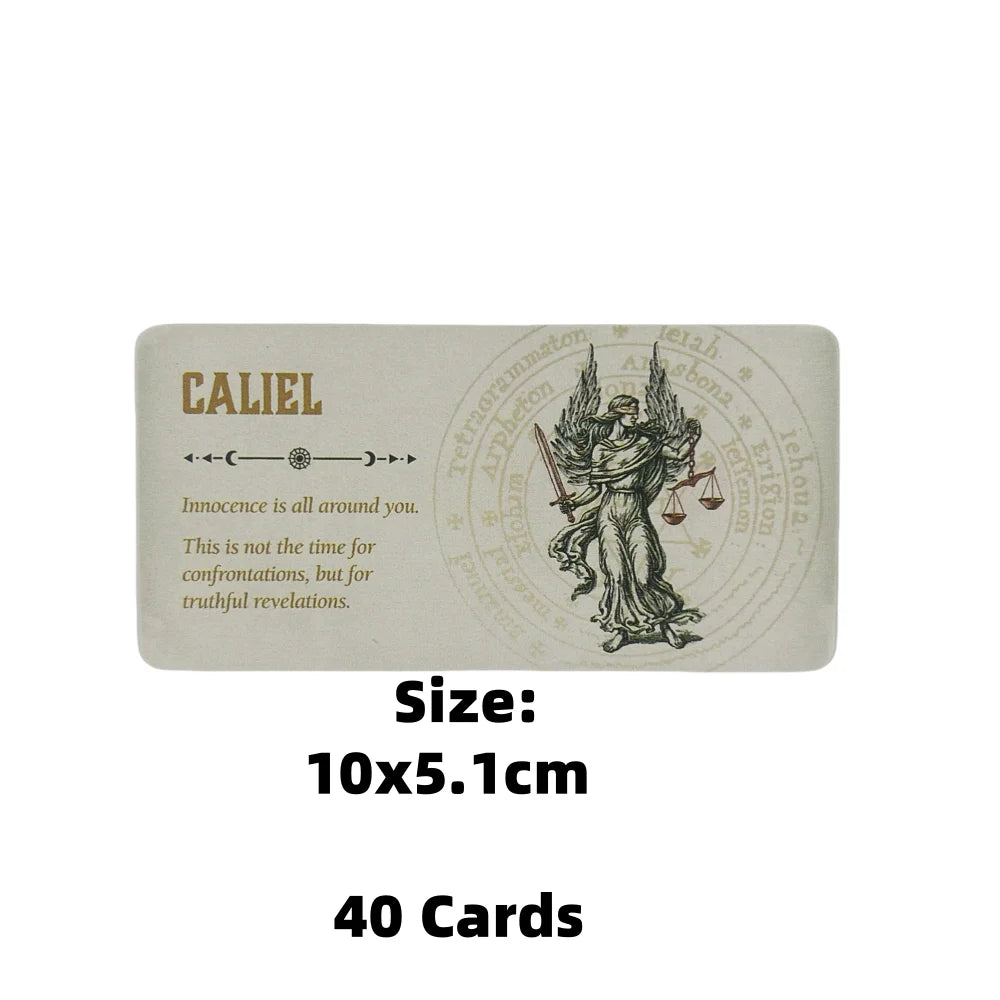 👼 Angel of The Day Oracle – Inspirational 40-Card Deck Featuring Angelic Guidance from Shem HaMephorash, Perfect for Beginners and Social Divination Games