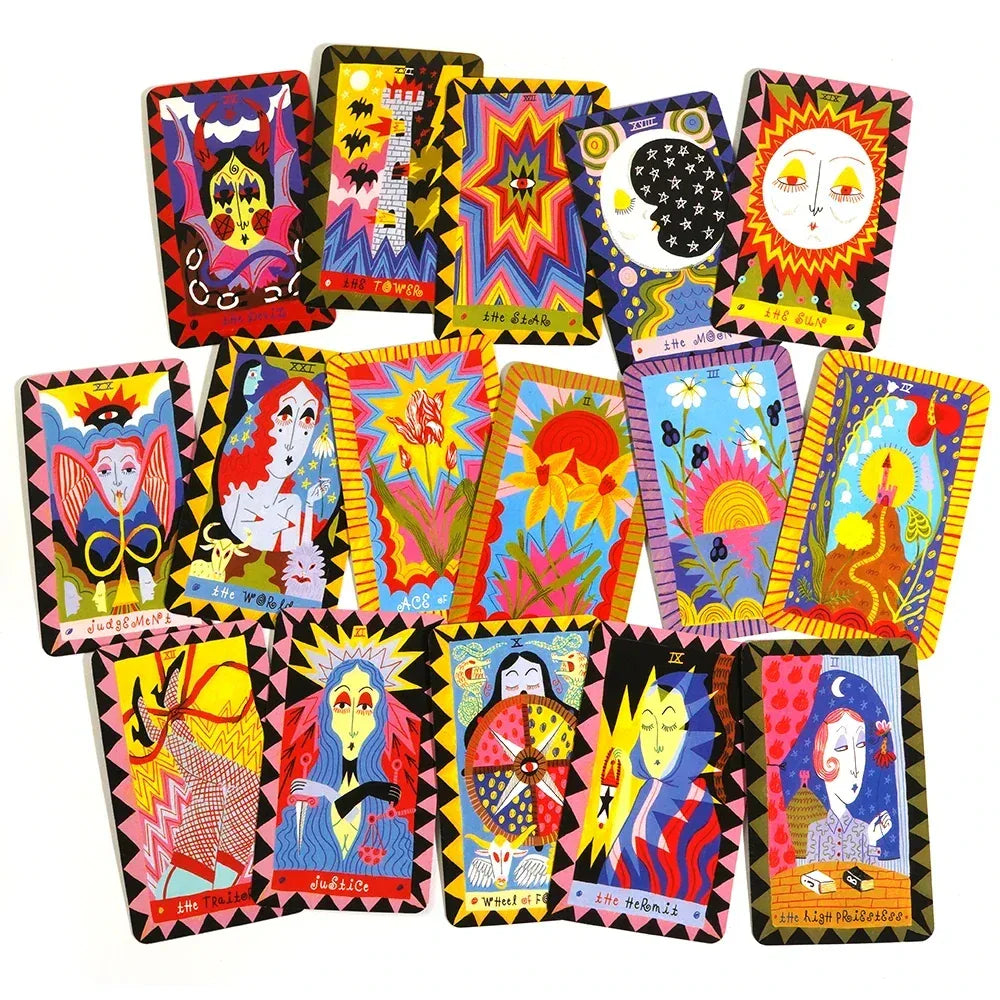 🎴The Gentle Thrills Tarot | 78-Card Deck | Beautifully Illustrated Traditional Tarot | Beginner-Friendly with Fresh Artwork