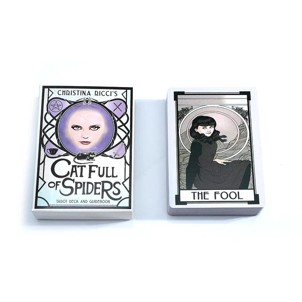 🕷️ Cat Full of Spiders Tarot Deck – 81 Cards Featuring Original Art Inspired by Actress Christina Ricci’s Cinematic Journey