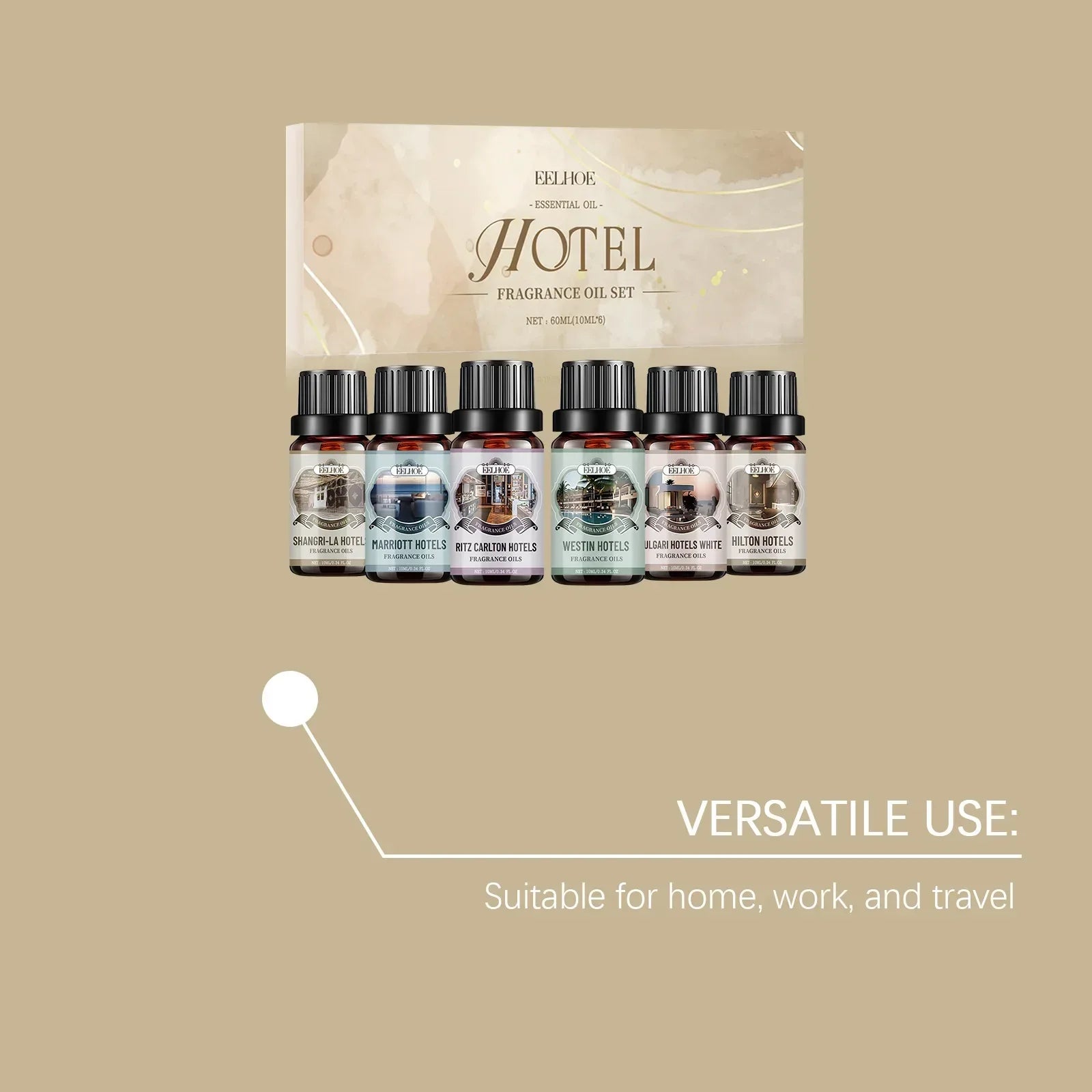 🌿 6 Flavor Essential Oils Set - 10ml Natural Aromatherapy for Diffusers, Humidifiers, and Home Wellness