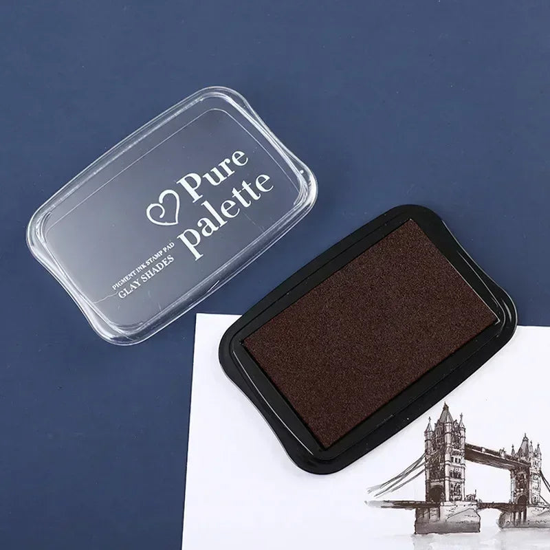 🔤 Wooden Alphabet Letter Stamps Set – Vintage Uppercase & Lowercase Rubber Stamps with DIY Self Ink Pad | Perfect for Diary, Album, Handmade Art & Craft