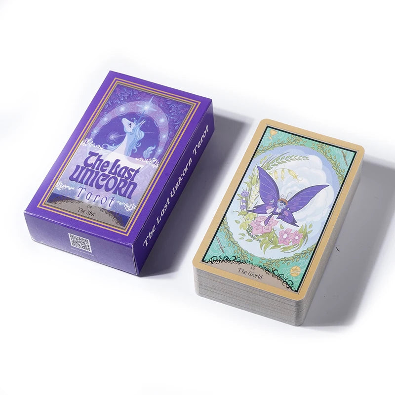 🦄 The Last Unicorn Tarot – Magical 78 Card Deck with Vibrant Illustrations and Deep Spiritual Symbolism for Divination and Entertainment