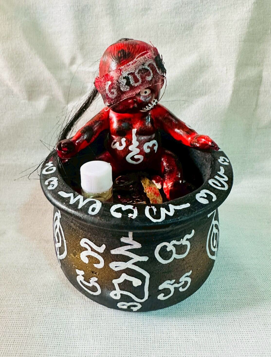 👻 "Phrai Kuman Thong" by Ajarn Pu Ee: Authentic Necromancy Amulet for Gambling Luck & Wealth Calling Default Title