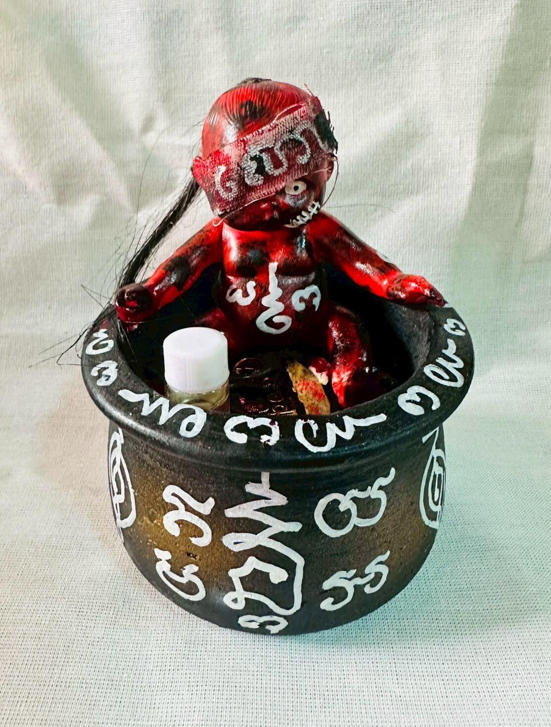 👻 "Phrai Kuman Thong" by Ajarn Pu Ee: Authentic Necromancy Amulet for Gambling Luck & Wealth Calling Default Title