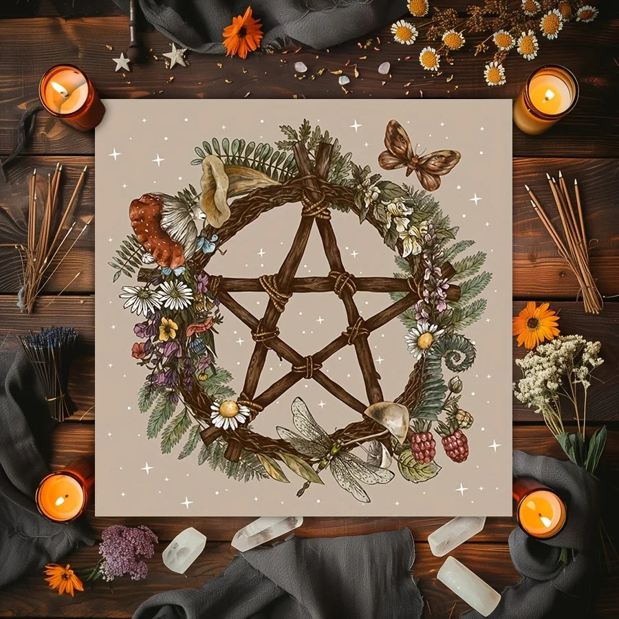 🃏Waterproof Tarot Altar Tablecloth – Stain-Resistant, Machine Washable Tarot Reading Cloth for Divination, Meditation & Spiritual Home Decor