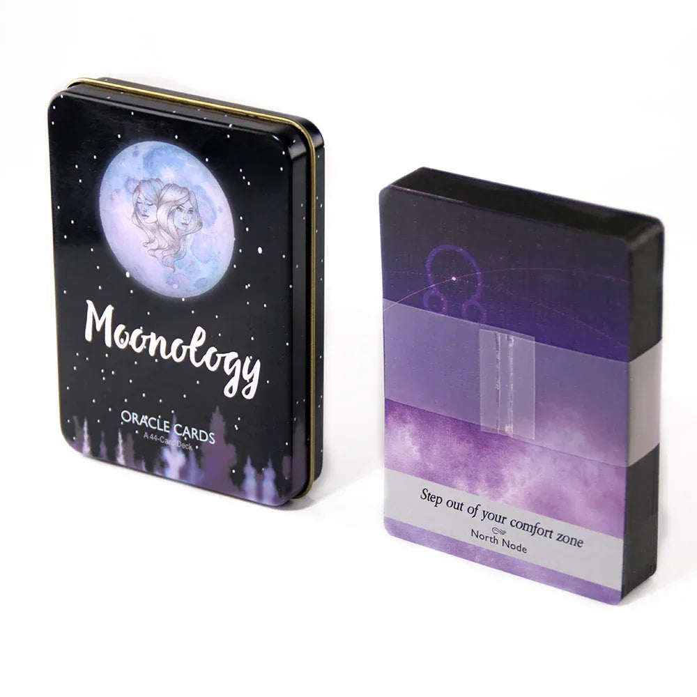 🌙 Moon Compass Tarot Deck – 78 Cards | Gilded Edge | Tin Box | Oracle & Tarot Game | English Edition with Paper Guidebook army green