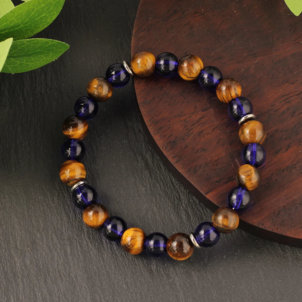 ☀️ Tiger’s Eye Bracelets for Women – Stylish Summer Beach Jewelry | Healing Stone Bangles & Fashion Gift for Brother