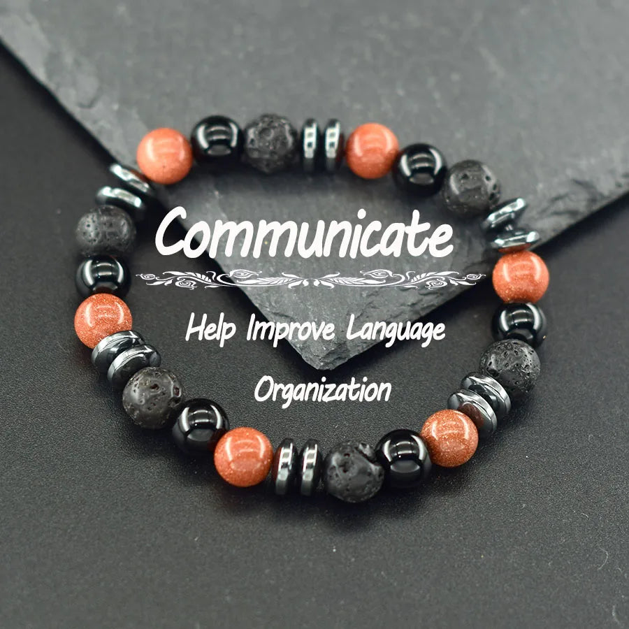 ✨ Natural Sparrow Stone and Black Volcanic Onyx Beads Bracelet – Classic Unisex Jewelry for Capillary Function and Immunity Enhancement 11 Golden Sand 8 mm Beads