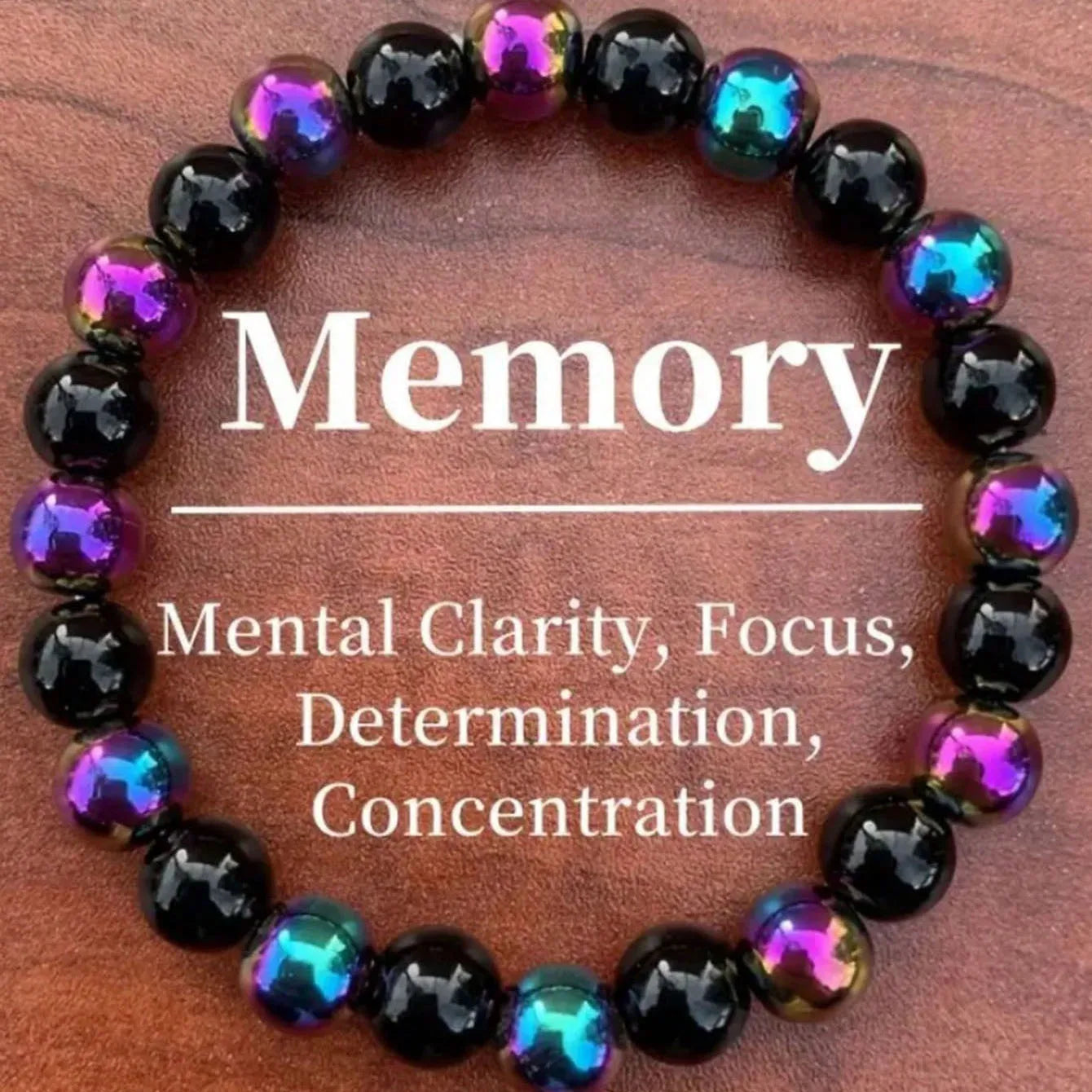 ✨ Natural Stone Energy Bracelet – Unisex Crystal Beaded Stretch Bangle – Adjustable Bead Bracelet Gift for Women & Men