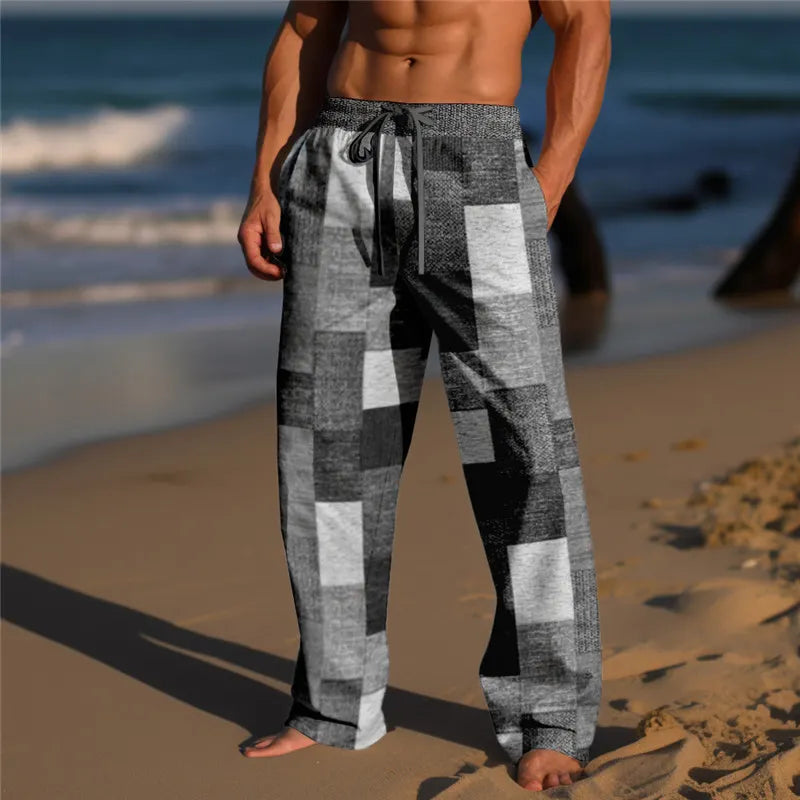 ✨ Urban Breeze 3D Color-Block Plaid Summer Shorts: Men's High-Definition Graphic Beachwear & Relaxed Elastic-Waist Vacation Trousers (2026 Summer Collection) SJC04J2025051TR