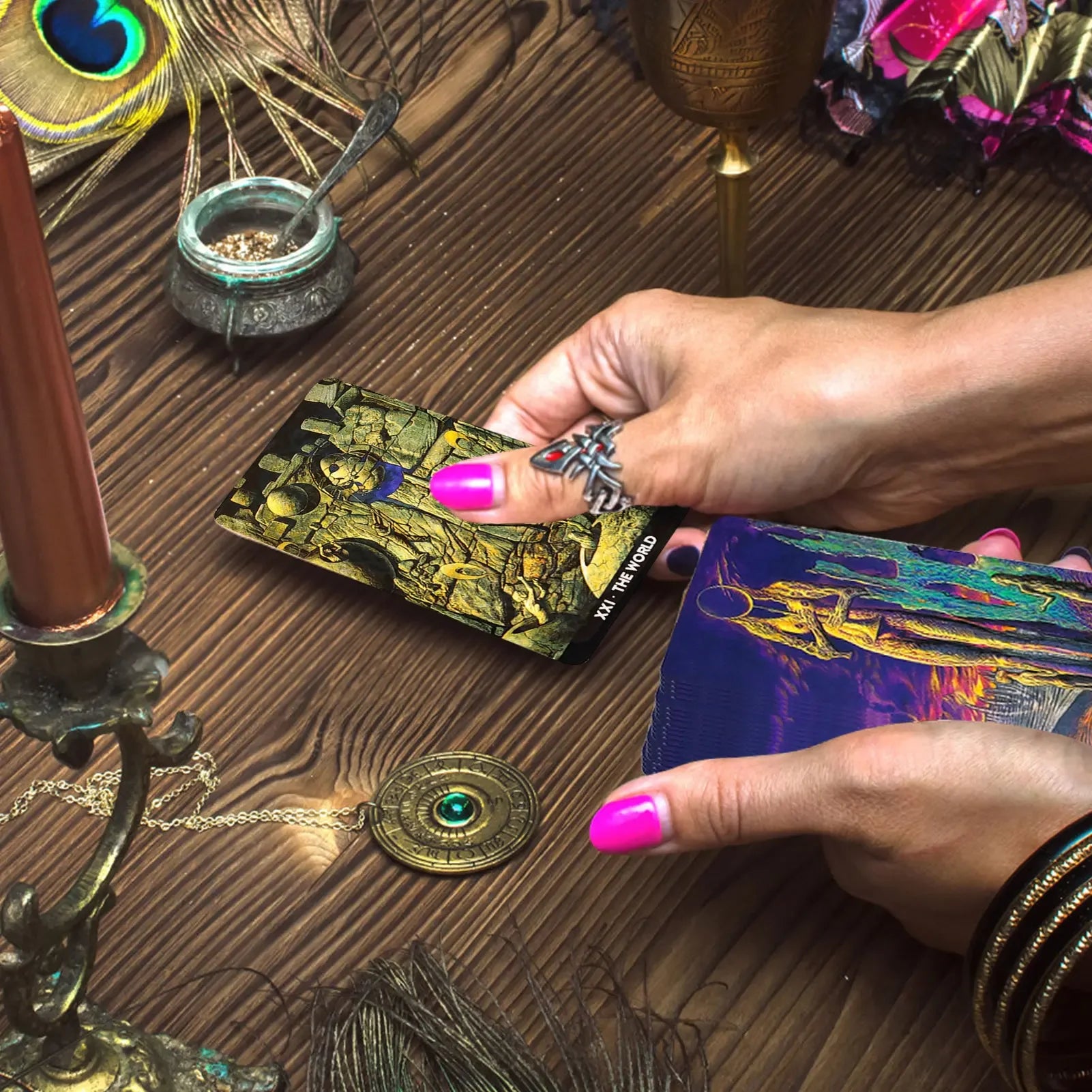 🔮 Surrealist Tarot English Deck – Magical Fate Divination Oracle Cards with Guidebook for Personal & Family Use