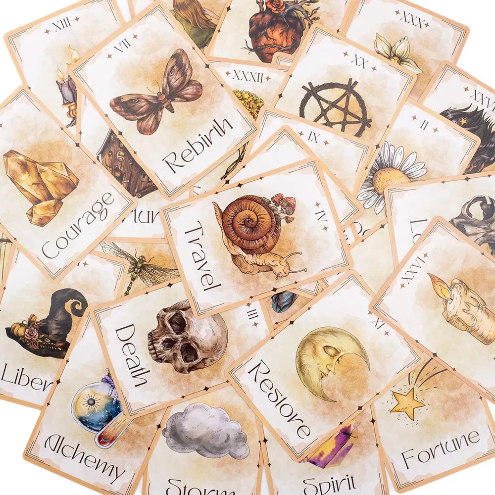 🎴 Mystic Journey Oracle Deck – 44-Card English Edition for Intuitive Guidance, Meditation, and Entertaining Family Play