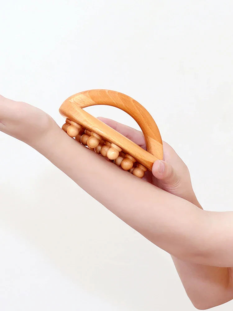 Wood Therapy Fascia Release Massage Tools – Wooden Massage Brush & Gua Sha Body Sculpting Tool for Smooth Meridians and Deep Tissue Relief﻿