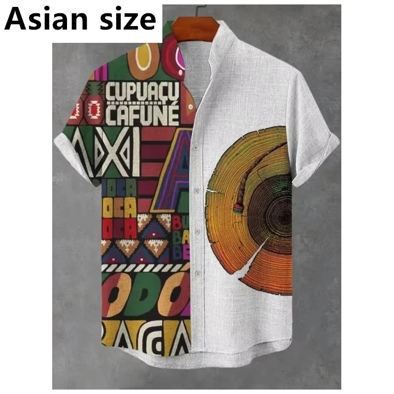 🌍 The Neo-Tribal African Masterpiece: Premium Men's 3D Retro Shirt – High-Definition Ethnic Graphic Print, Breathable Lightweight Performance Fabric, and Sophisticated Vintage Streetwear Silhouette Shirts-FYA37020