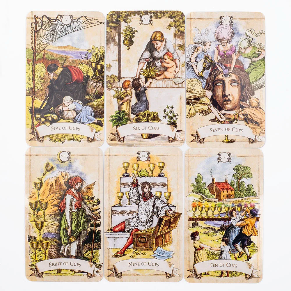 Old Style Tarot – 79-Card Vintage-Inspired English Visions Divination Deck for Board Games and Fortune Telling (10.3x6 cm)