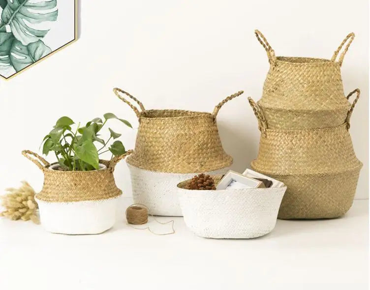 🌿 Natural Storage Baskets – Straw, Wicker, Rattan & Seagrass for Stylish Home & Garden Organization