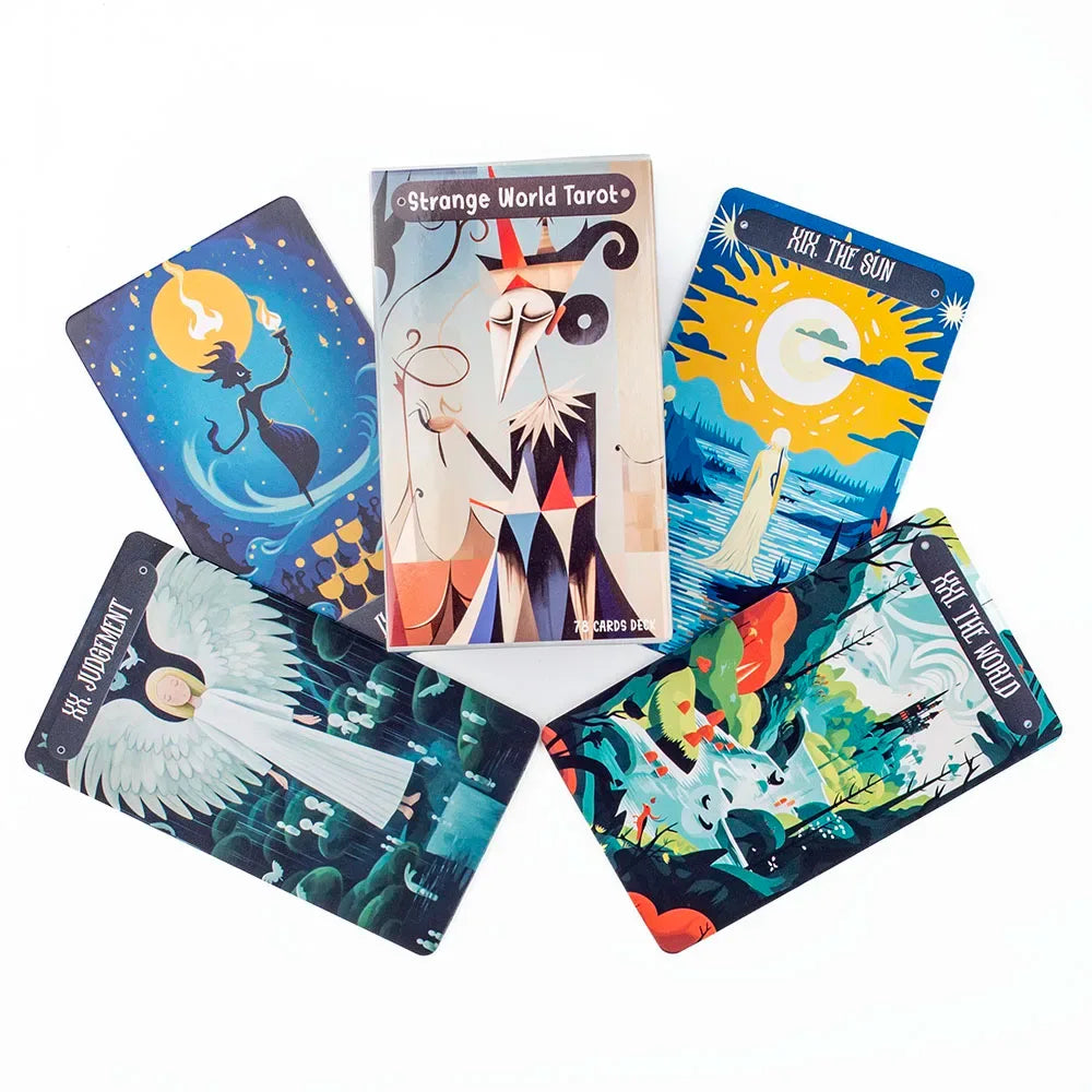 Strange World Tarot Deck - 78-Card Deck for Fate Divination, Fortune Telling & Party Board Game (10.4 × 6 cm)