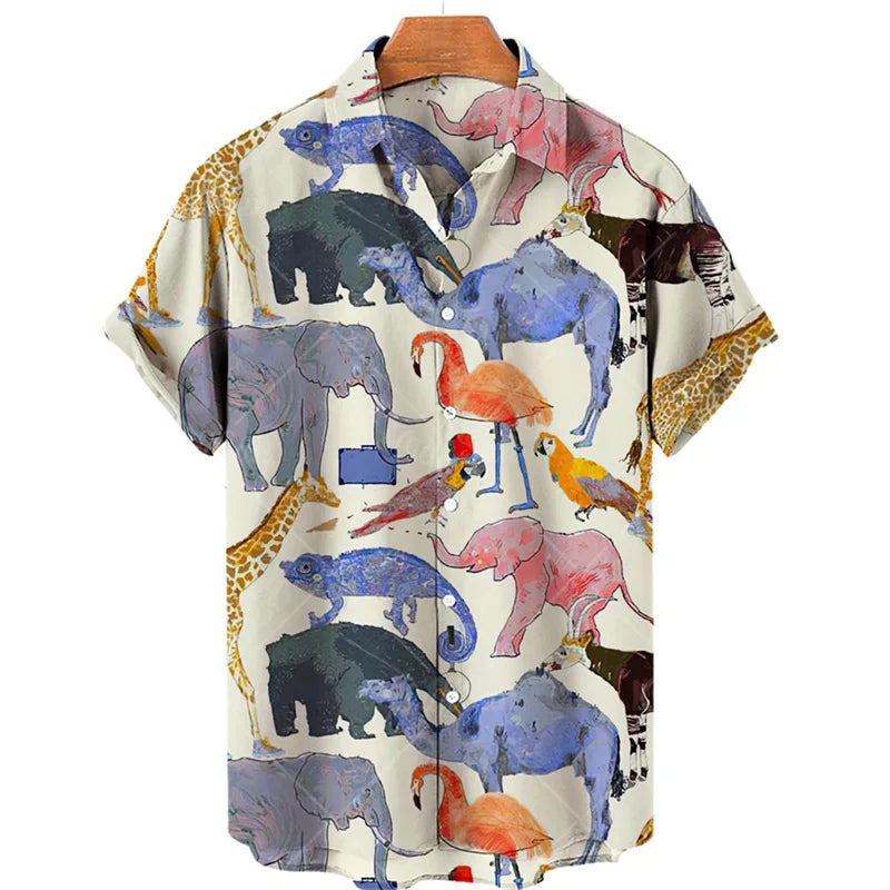✨ The Wild Feline Edition: Premium Men’s 3D Angry Cat Hawaiian Shirt – High-Definition Stereo Visual Graphic, Oversized Breathable Summer Tee, Ultra-Realistic Animal Print Short-Sleeve, and Sophisticated Urban-Holiday Performance Shirt (S-5XL)