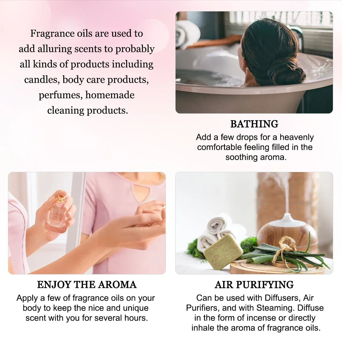 EUQEE 6pcs Fragrance Oils Gift Set – Premium Aromatherapy Essential Oils for Diffusers, Candles, and Soap Making
