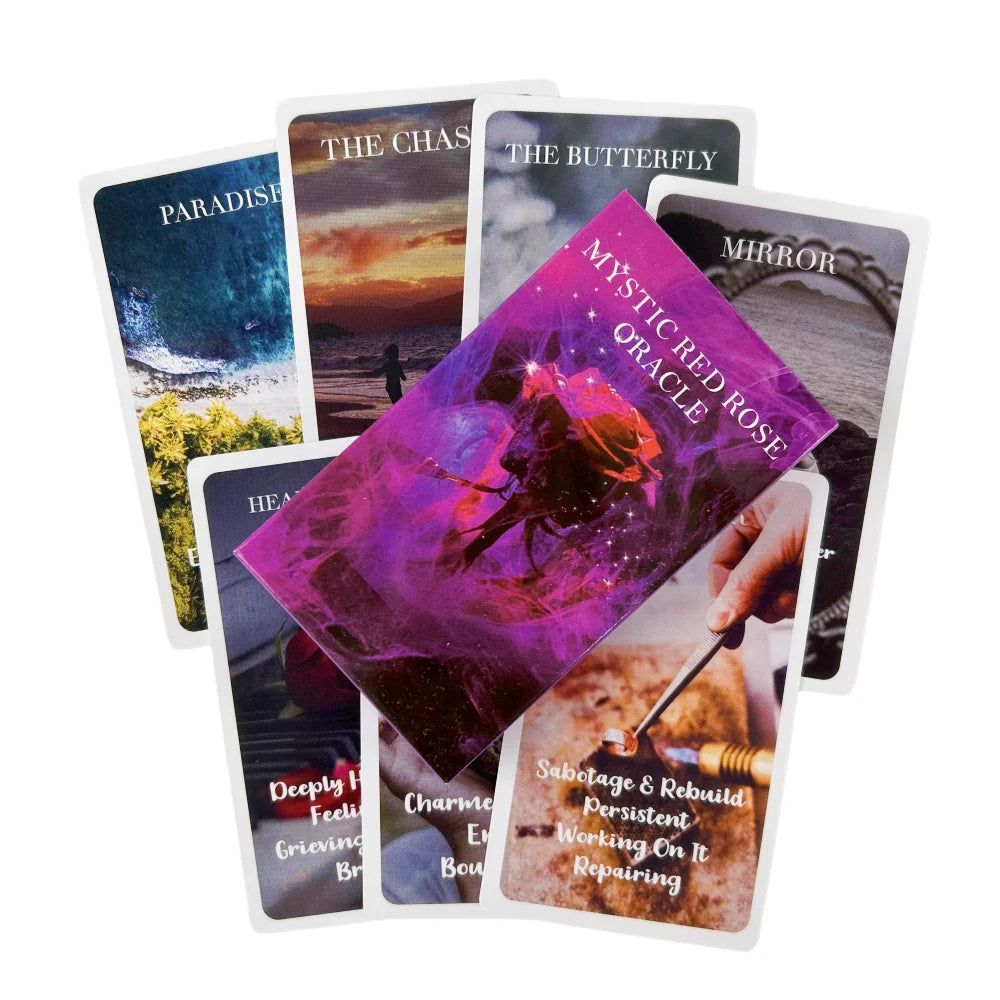 Crystal Oracle Cards – 44 2nd Edition Full-Color Deck with 84-Page Guidebook for Spiritual Healing and Divination TS241